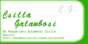 csilla galambosi business card